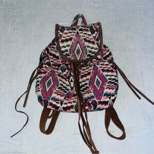 American Eagle Boho Aztec Print Mini Backpack